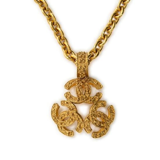 Vintage Triple CC Pendant Necklace Necklace - Image 2