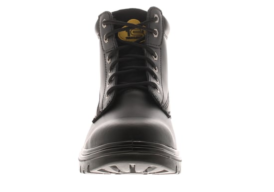 Tradesafe Mens Safety Boots Build Lace Up Coated Leather Black - Image 3