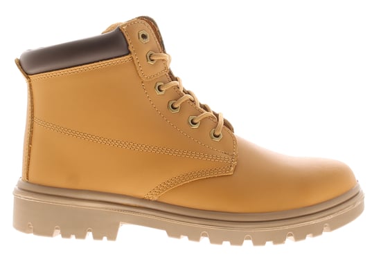 Tradesafe Mens Safety Boots Build Lace Up Coated Leather Beige - Image 2