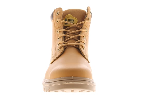 Tradesafe Mens Safety Boots Build Lace Up Coated Leather Beige - Image 3