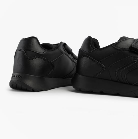 Geox J Rann-e Boy Unisex Kids Touch Fasten Trainers Black - Image 5