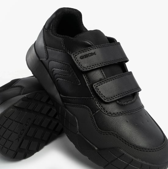 Geox J Rann-e Boy Unisex Kids Touch Fasten Trainers Black - Image 6