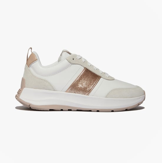 Fitflop F-mode Womens Leather Trainers Urban White - Image 1