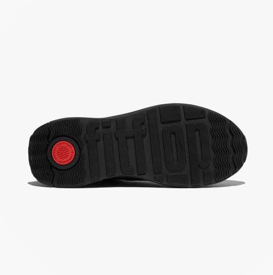 Fitflop F-mode Womens Leather Trainers Urban Black - Image 4