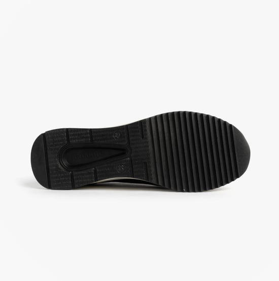 Remonte D0t08-02 Womens Front Zip Wedge Trainer Black - Image 3