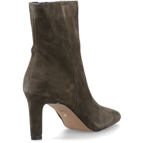 Dune Ovation Suede Women's Khaki Heeled Ankle Boots - Image 2