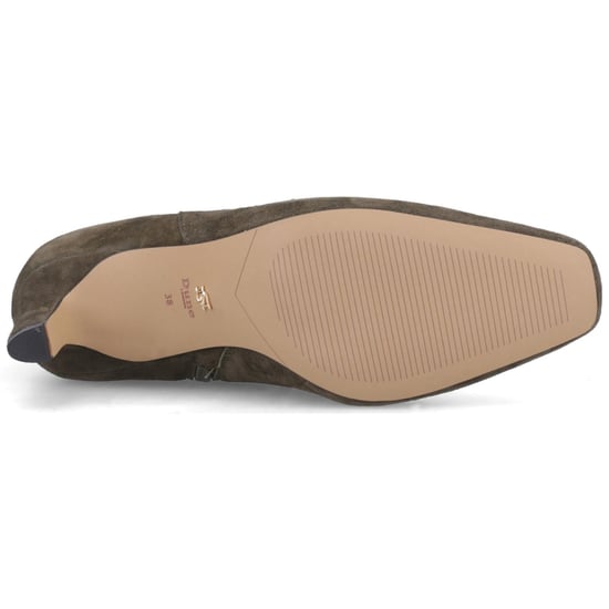 Dune Ovation Suede Women's Khaki Heeled Ankle Boots - Image 3