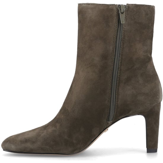 Dune Ovation Suede Women's Khaki Heeled Ankle Boots - Image 5