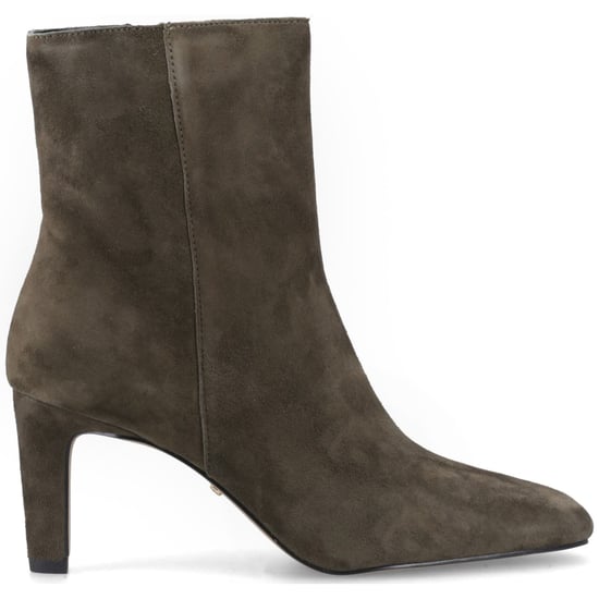 Dune Ovation Suede Women's Khaki Heeled Ankle Boots - Image 6
