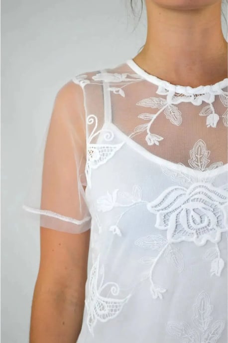 Embroidered Layered Top/vest - Image 4