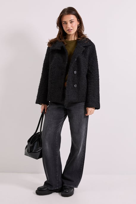 Funnel Neck Short Coat - Image 2