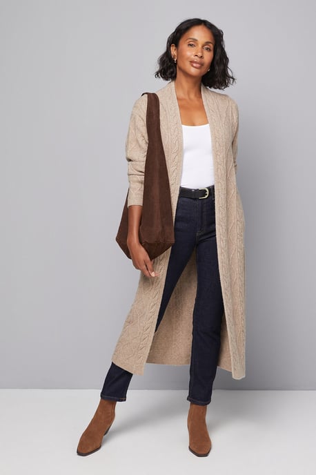 Longline Maxi Cable Cardigan - Image 1