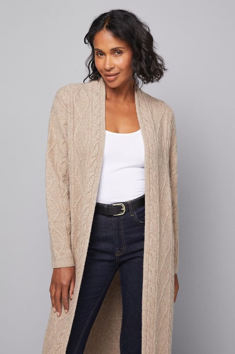 Longline Maxi Cable Cardigan - Image 2