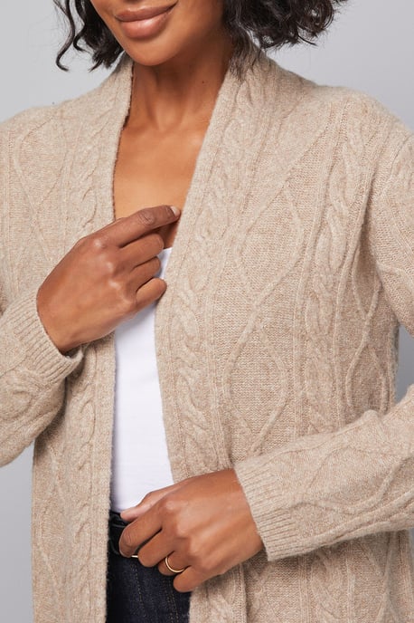 Longline Maxi Cable Cardigan - Image 4