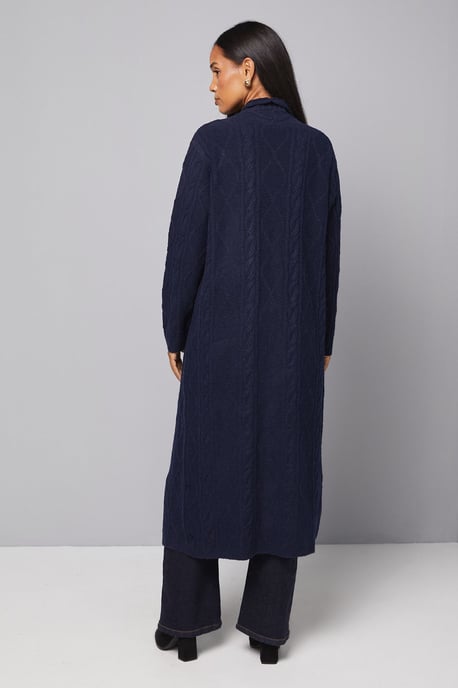 Longline Maxi Cable Cardigan - Image 3
