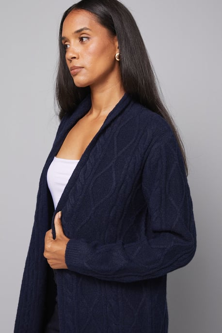 Longline Maxi Cable Cardigan - Image 4