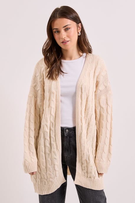Chunky Longline Multi Cable Cardigan - Image 1