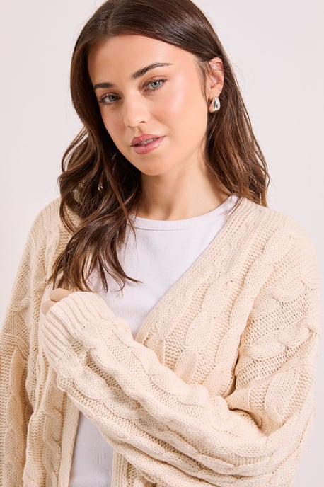 Chunky Longline Multi Cable Cardigan - Image 4