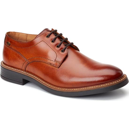 Base London Durham Leren Heren Veterschoenen in Verbrand Tan - Image 1