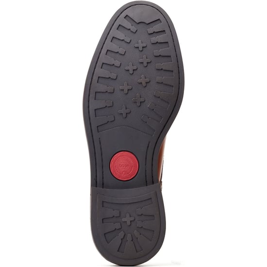 Base London Durham Leren Heren Veterschoenen in Verbrand Tan - Image 3