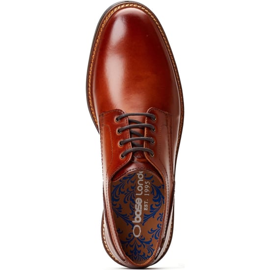 Base London Durham Leren Heren Veterschoenen in Verbrand Tan - Image 4