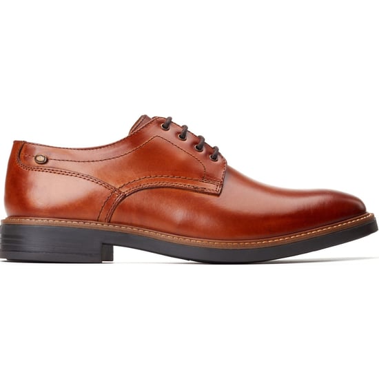 Base London Durham Leren Heren Veterschoenen in Verbrand Tan - Image 5