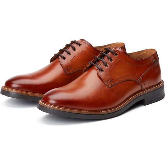 Base London Durham Leren Heren Veterschoenen in Verbrand Tan - Image 6