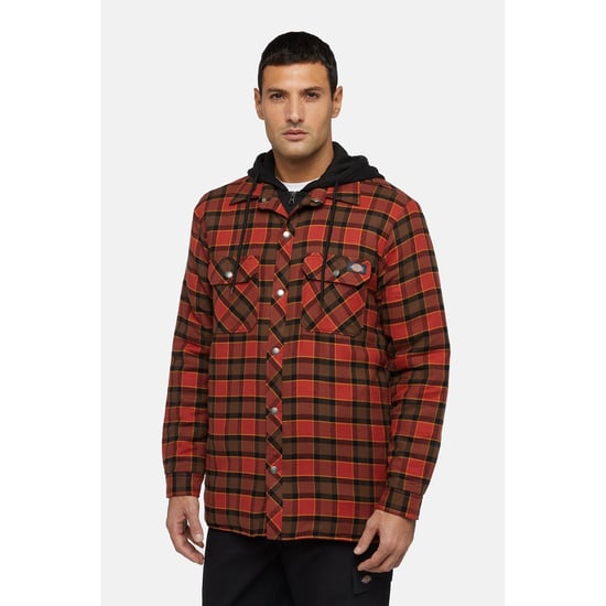 Dickies Fleece Hemd met Kap Heren Rood Shirt Jacket - Image 2