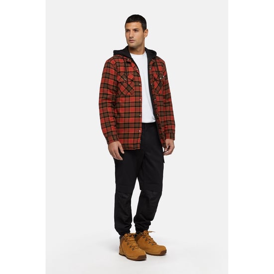 Dickies Fleece Hemd met Kap Heren Rood Shirt Jacket - Image 4