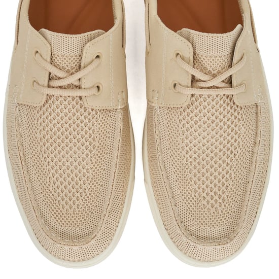Dune Blaizerss Heren Bootschoenen Van Stof In Crèmekleur - Image 5