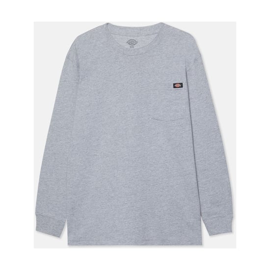 Dickies Pocket Lange Mouwen Katoenen Heren T-Shirt Grijs - Image 1