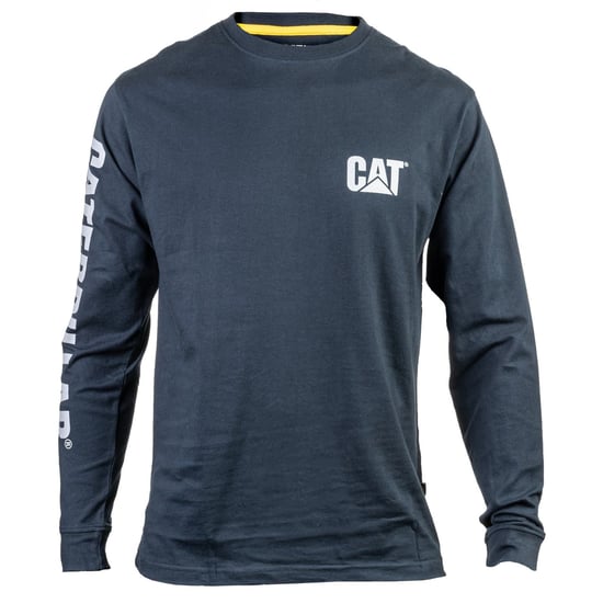 Caterpillar Merkenbanner Lange Mouwen Katoenen Heren Blauwe T-shirt - Image 2