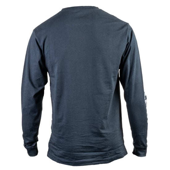 Caterpillar Merkenbanner Lange Mouwen Katoenen Heren Blauwe T-shirt - Image 3