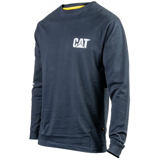 Caterpillar Merkenbanner Lange Mouwen Katoenen Heren Blauwe T-shirt - Image 4