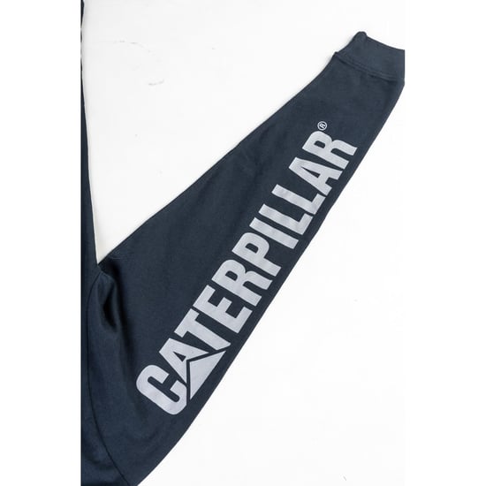 Caterpillar Merkenbanner Lange Mouwen Katoenen Heren Blauwe T-shirt - Image 6