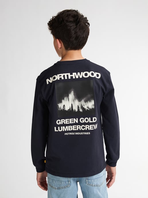Petrol Industries - Jongens Backprint T-shirt White Mountain - Blauw - Image 4