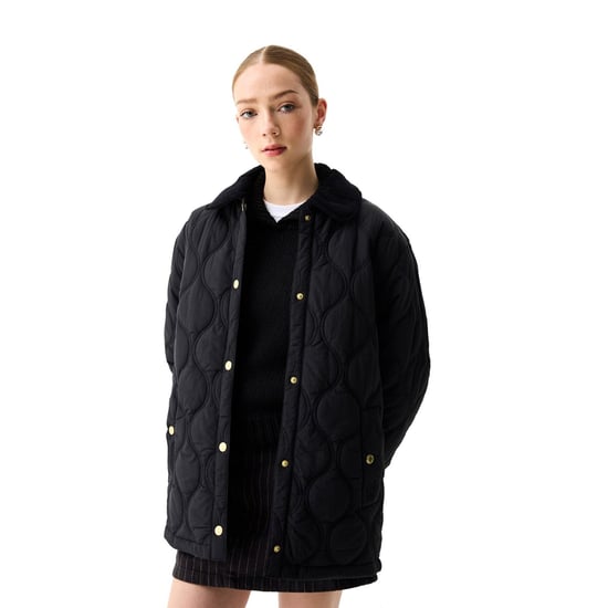 Hunter Witton Gequilte Shacket Dames Zwarte Gequilte Jassen - Image 1