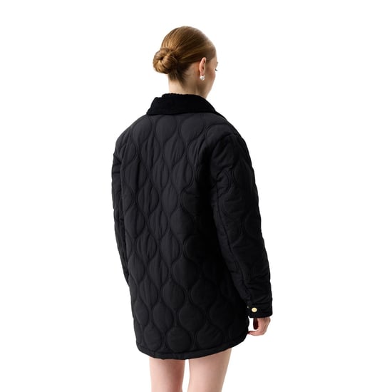 Hunter Witton Gequilte Shacket Dames Zwarte Gequilte Jassen - Image 2