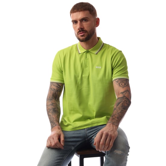 Men's Boss Paddy Pro Polo Shirt in Green - Image 5