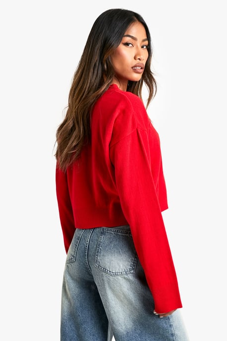 FA LA LA Crop Christmas Jumper - Image 2