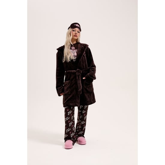 Juicy Couture Kroon Polyester Dames Bruine Loungewear Badjas - Image 3