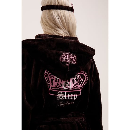 Juicy Couture Kroon Polyester Dames Bruine Loungewear Badjas - Image 5