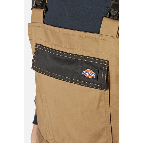 Dickies Everyday Tuinbroek en Draagband Polyester Heren Bruine Werkoverall - Image 5