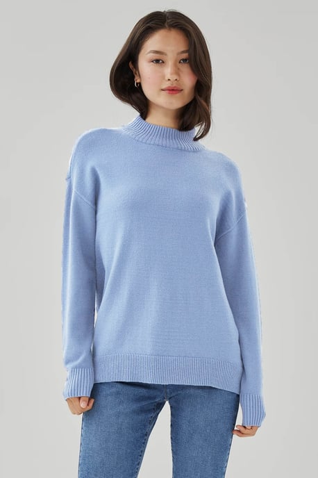 Funnel Neck Cuffed Jumper - Image 1