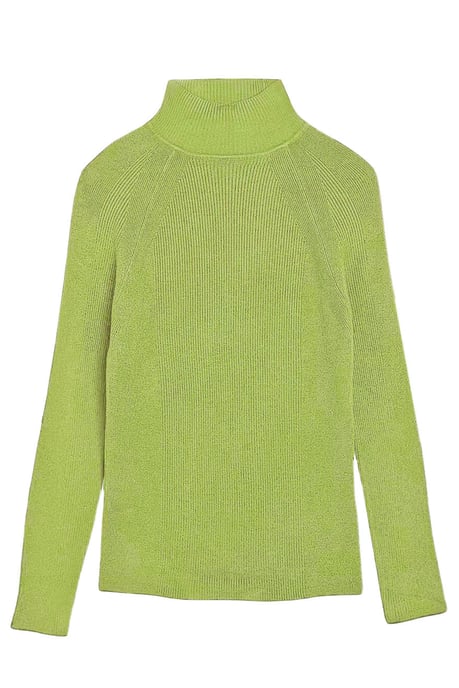 Ribbed Turtle Neck Fine Knit Jumper - Image 1