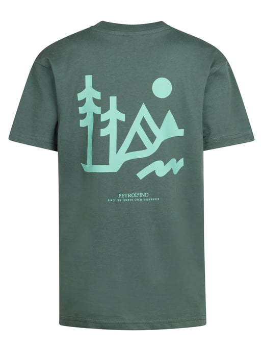Petrol Industries - Jongens Backprint T-shirt Tetons - Groen - Image 2