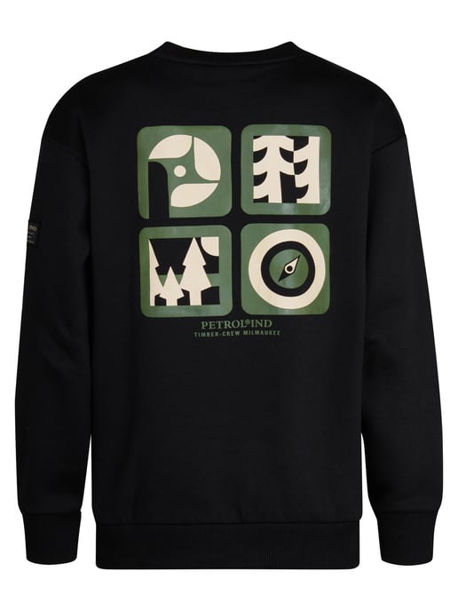 Petrol Industries - Jongens Backprint Sweater Pocono - Zwart - Image 2