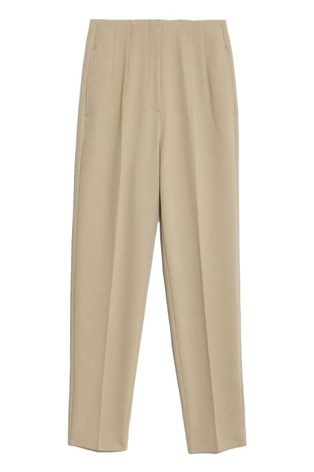 Tapered Cropped Stretch Smart Trousers - Image 1