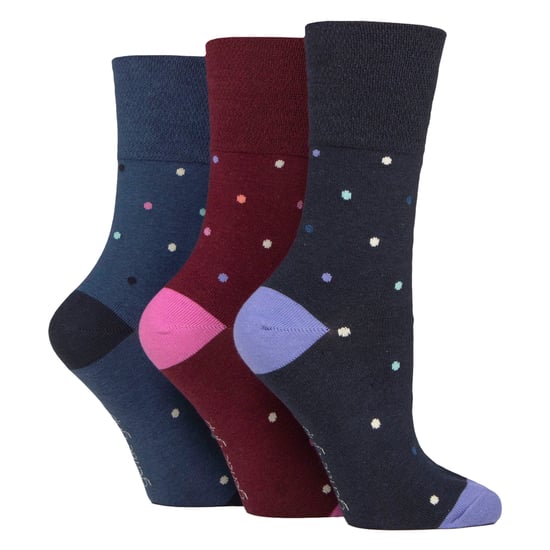 6 Pairs Ladies Cotton Socks | Patterned Soft Non-Binding Everyday Socks - Image 3