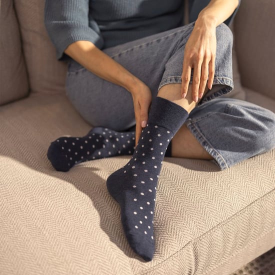 6 Pairs Ladies Cotton Socks | Patterned Soft Non-Binding Everyday Socks - Image 4